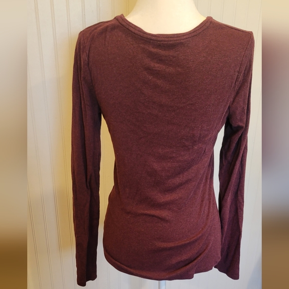 A new day. Burgundy long sleeve shirt size medium - Picture 2 of 5
